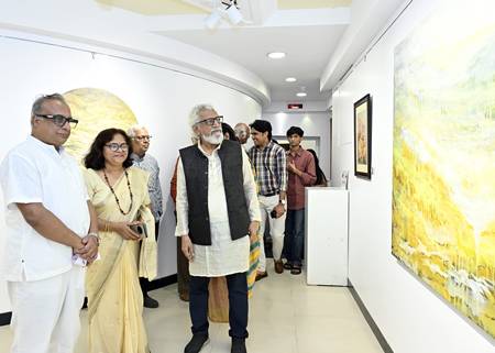 “From The Visible To The Invisible” An Exhibition Of Paintings By  Annpurna Shukla In Jehangir Art Gallery